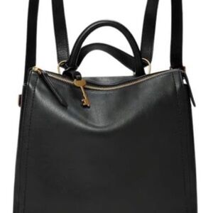 Fossil women’s Parker Leather Convertible Backpack Purse